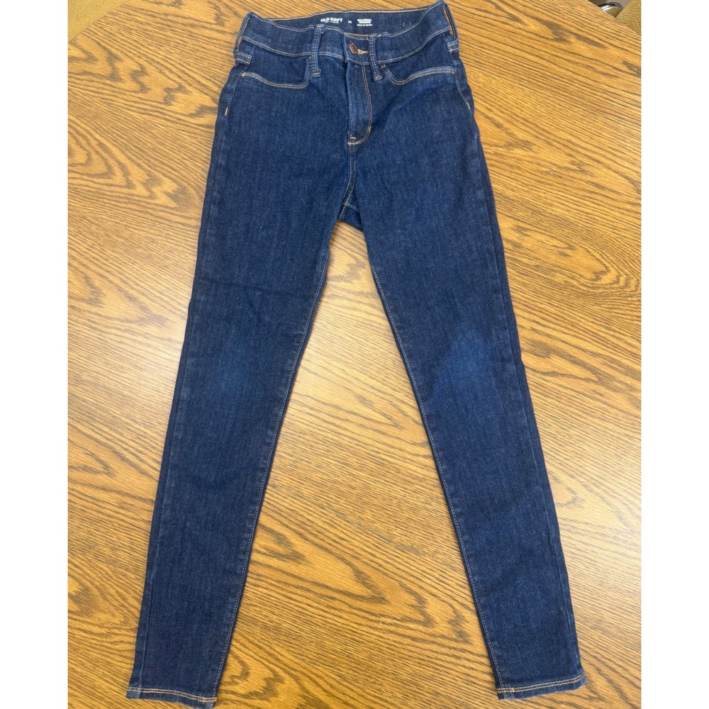 Old Navy Girls Ballerina Jeggings Size 14 Dark Wash 360 Stretch Built-In Tough